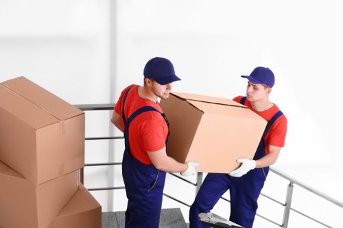 Careful transport of boxes and household items by van service