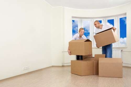 Van loading for a house move in Uxbridge