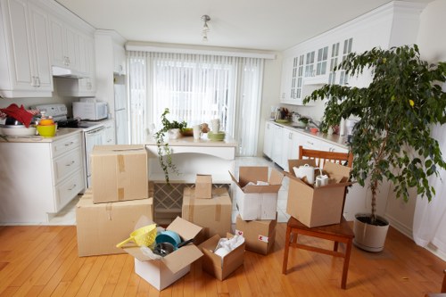 Packing and loading items into a moving van in Uxbridge