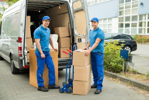 Movers planning access and parking for a Uxbridge property