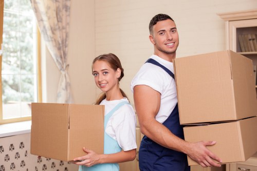 Packing office furniture and equipment for a commercial move